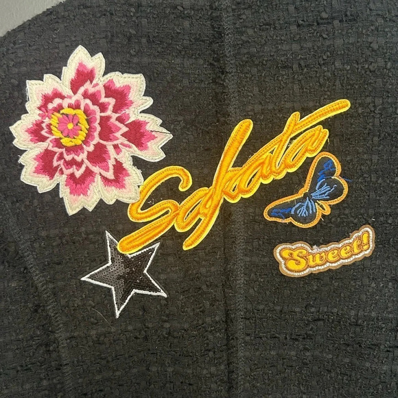 Zara NWT varsity patched jacket size M super cute! Blazer/jacket  mix - Picture 4 of 12